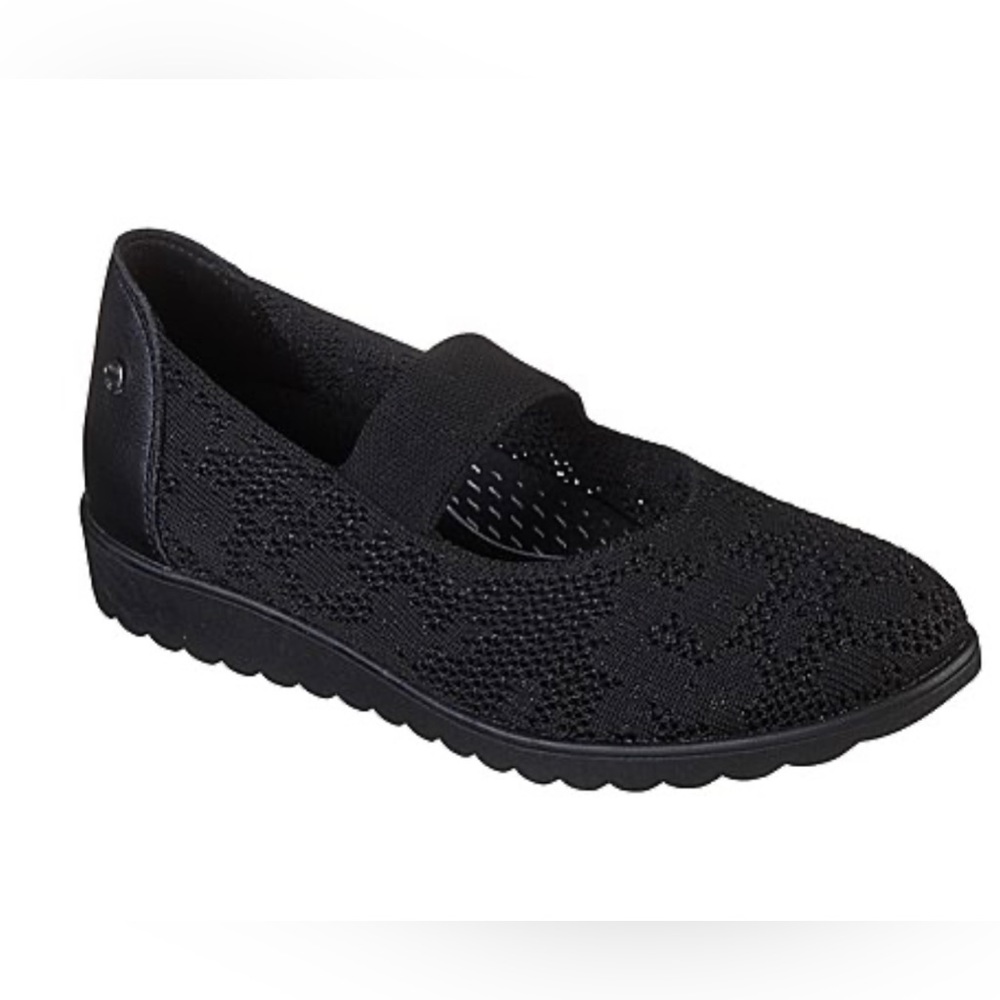 Skechers stretch arch fit Cleo wedge Mary Jane womens 9